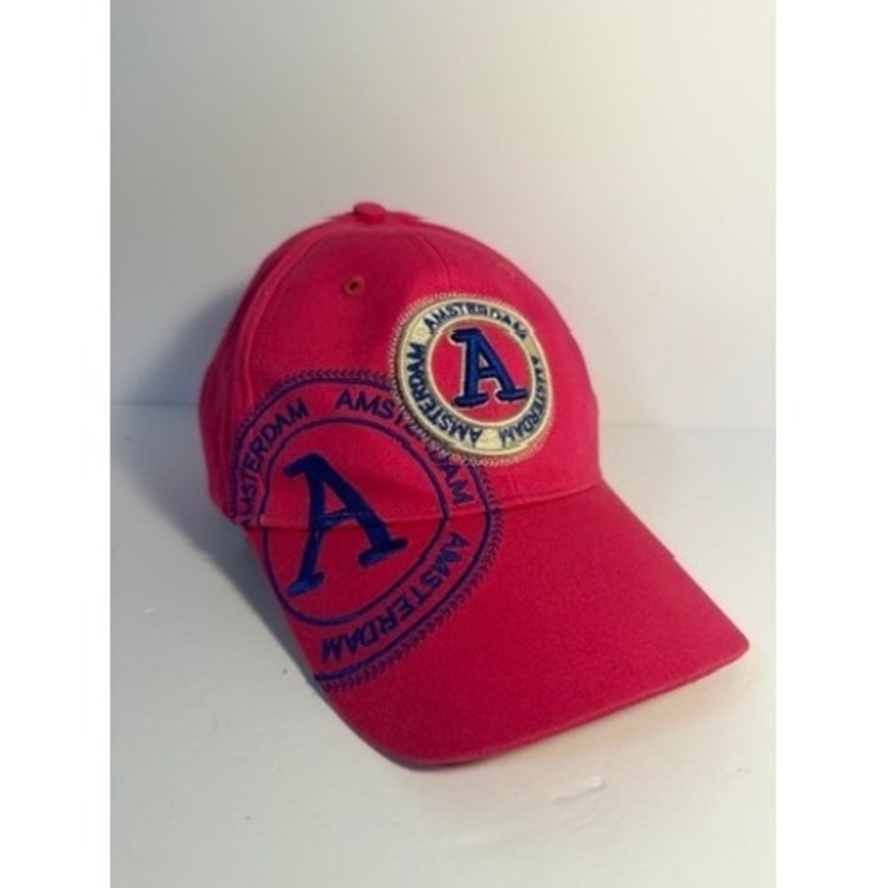 Robin Ruth Amsterdam Pink Cotton Baseball Cap Adjustable Souvenir Hat 0620